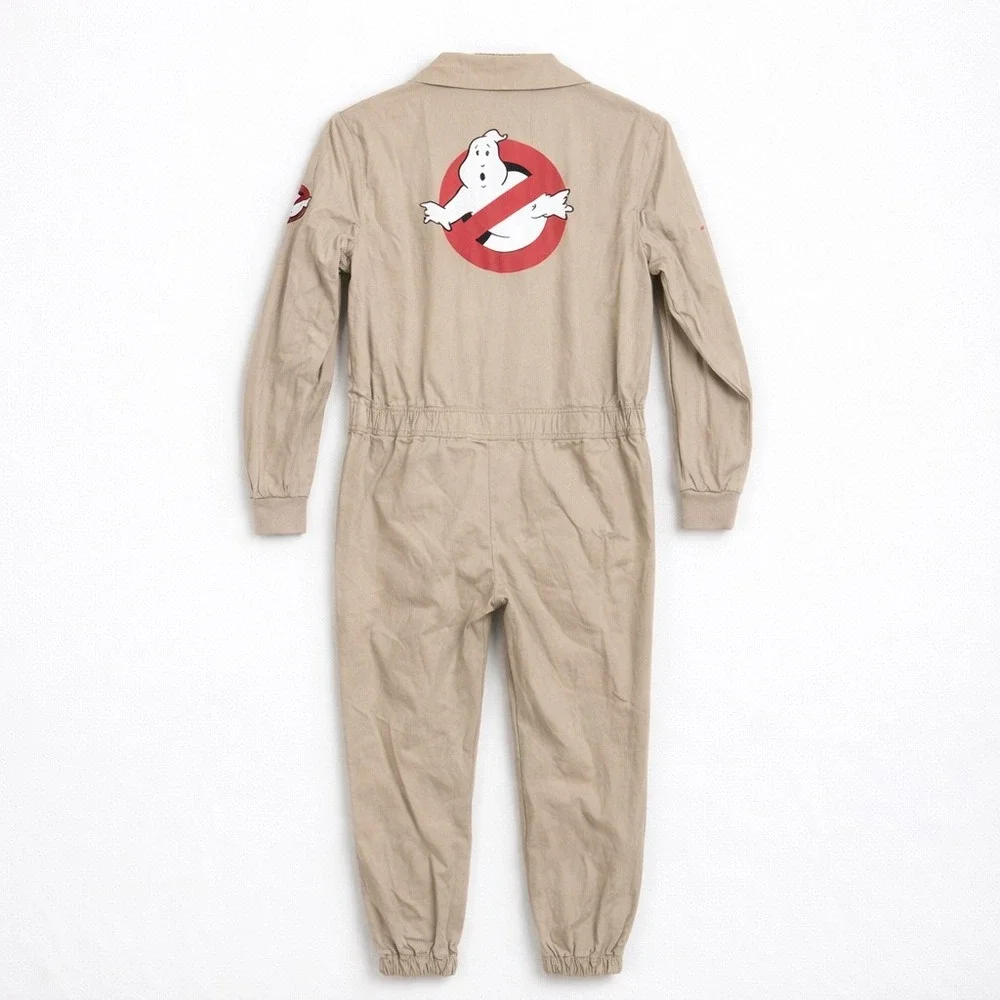 Ghostbusters Venkman Costume Jumpsuit Adult Medium Beige Cosplay Movie Uniform - Picture 5 of 11